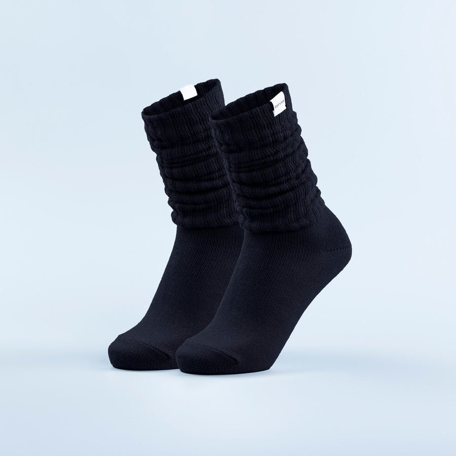 Chaussettes froncées Noir minuit