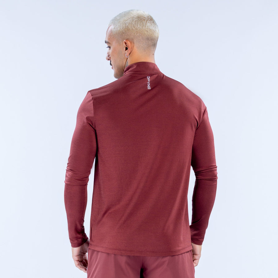Haut quart de zip Charge Bordeaux