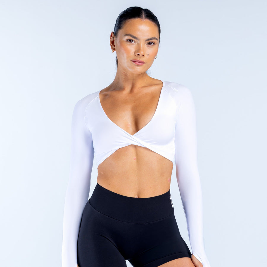 Top torsadé devant Defy Blanc optique