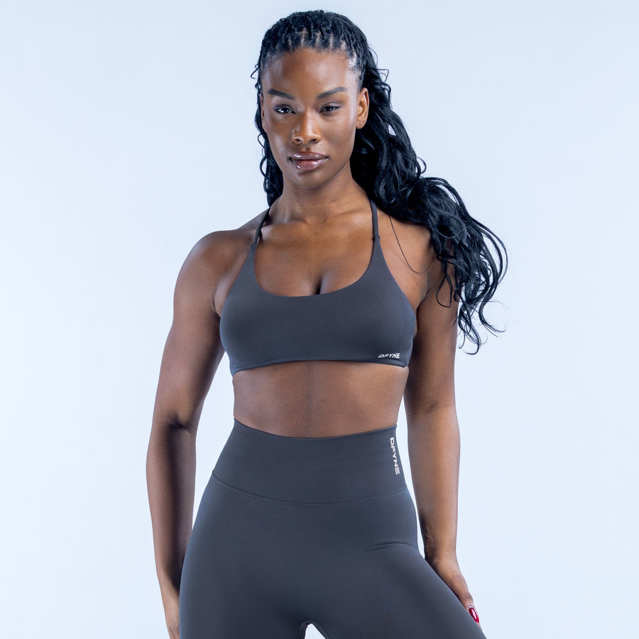 Brassière dos torsadé Dynamic Anthracite