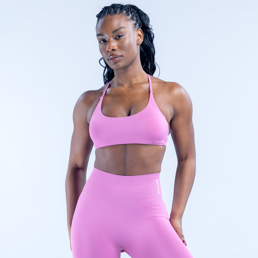 Brassière dos torsadé Dynamic Pivoine