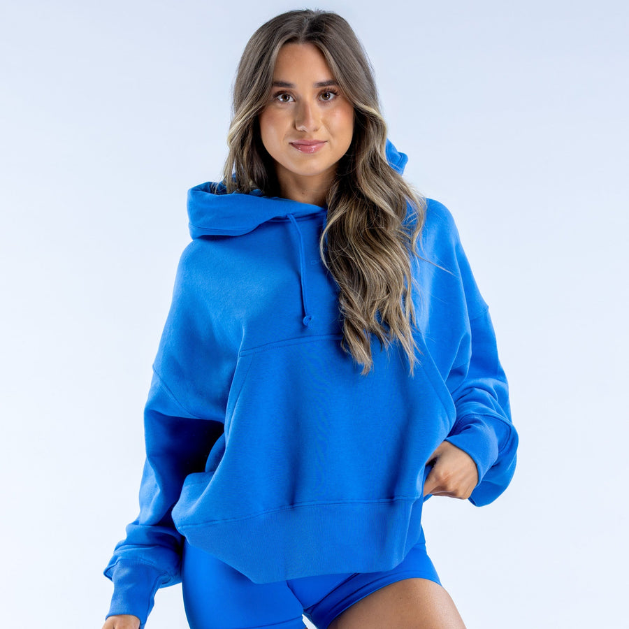 Sweat à capuche Signature Bleu électrique