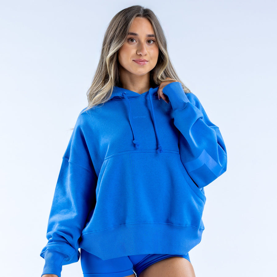 Sweat à capuche Signature Bleu électrique