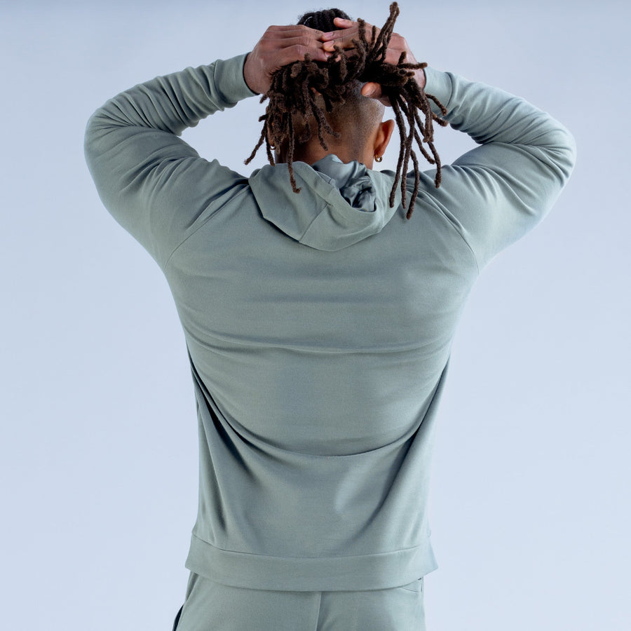 Sweat à capuche mi-épais Stealth Sauge fumée