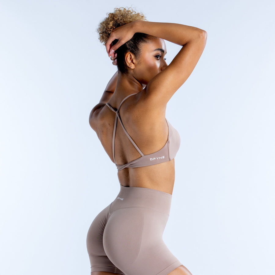 Brassière dos torsadé Dynamic Moka
