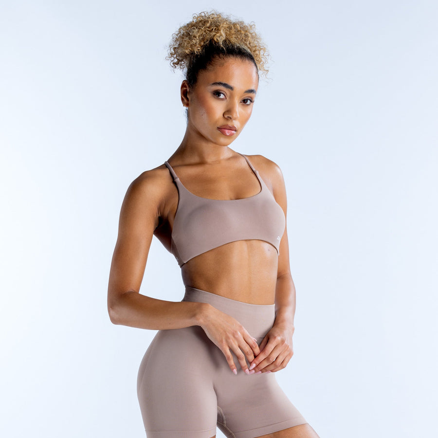 Brassière dos torsadé Dynamic Moka