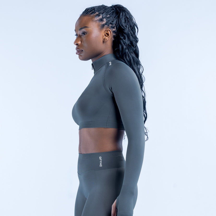 Veste courte zippée Impact Gris ardoise