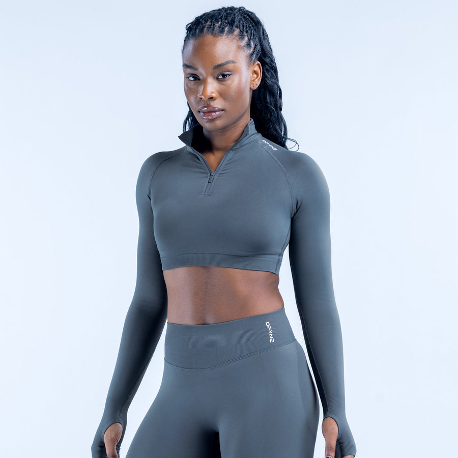 Veste courte zippée Impact Gris ardoise