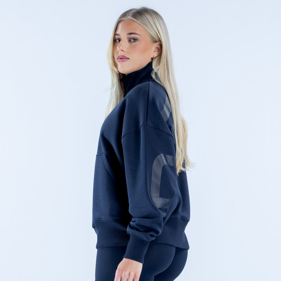 Sweat quart de zip Signature Encre