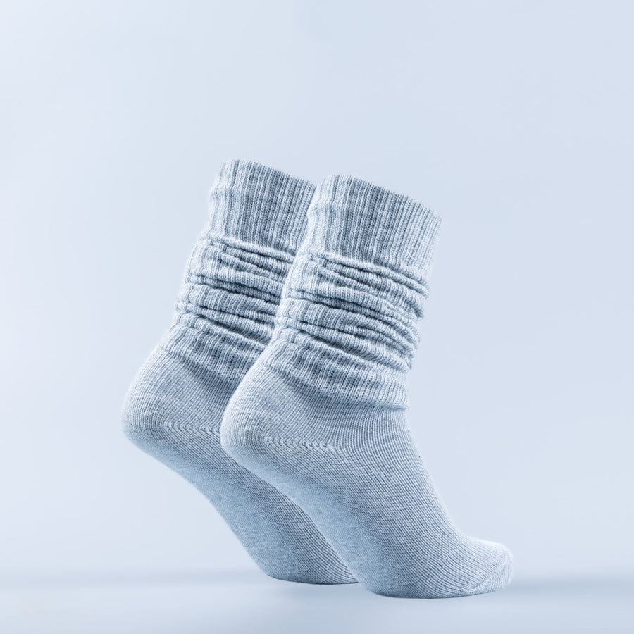 Chaussettes froncées Gris chiné