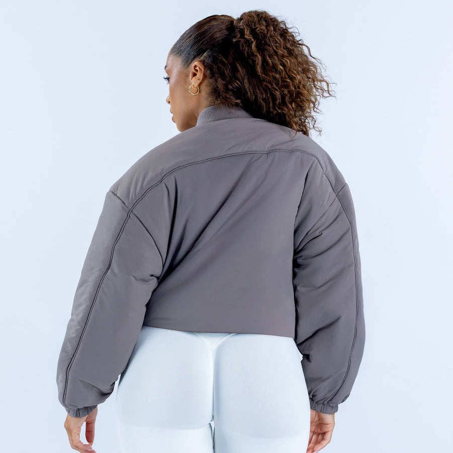 Bomber réversible Revive Truffe / Ivoire
