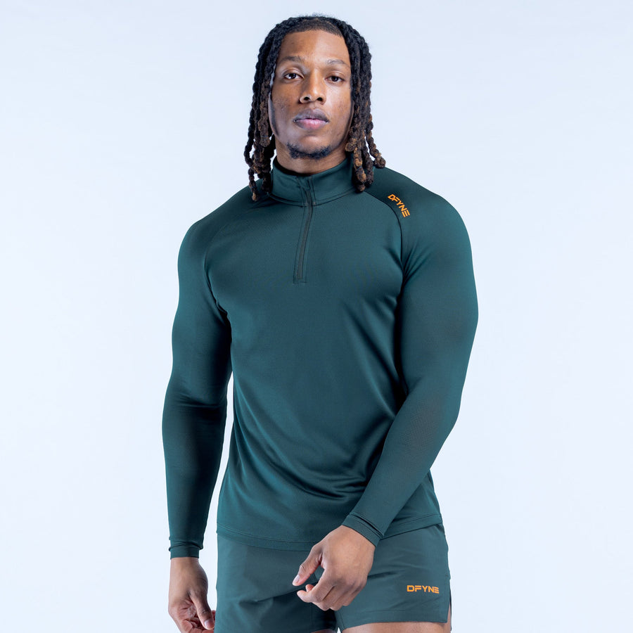 Haut quart de zip Unbound Vert ardoise