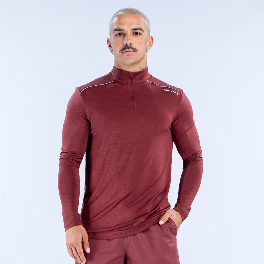 Haut quart de zip Charge Bordeaux