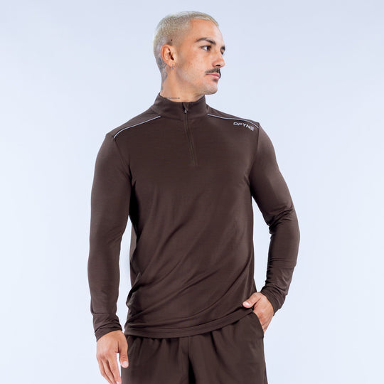 Haut quart de zip Charge Cèdre
