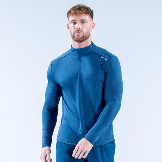 Haut quart de zip Charge Bleu orage