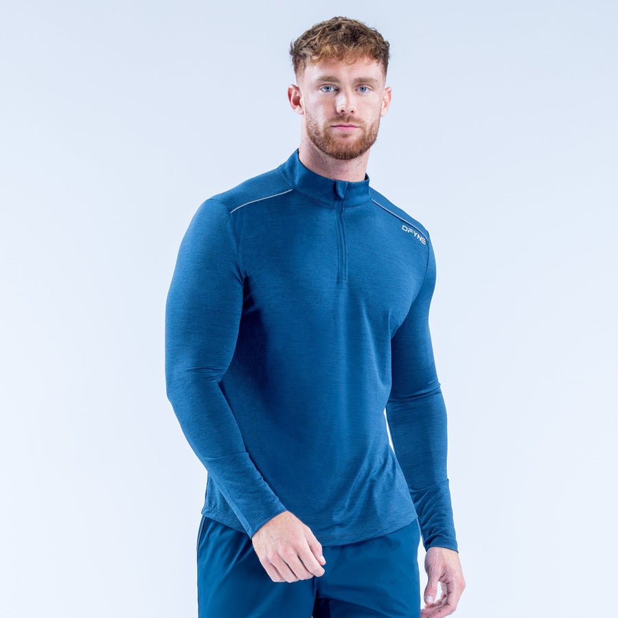 Haut quart de zip Charge Bleu orage