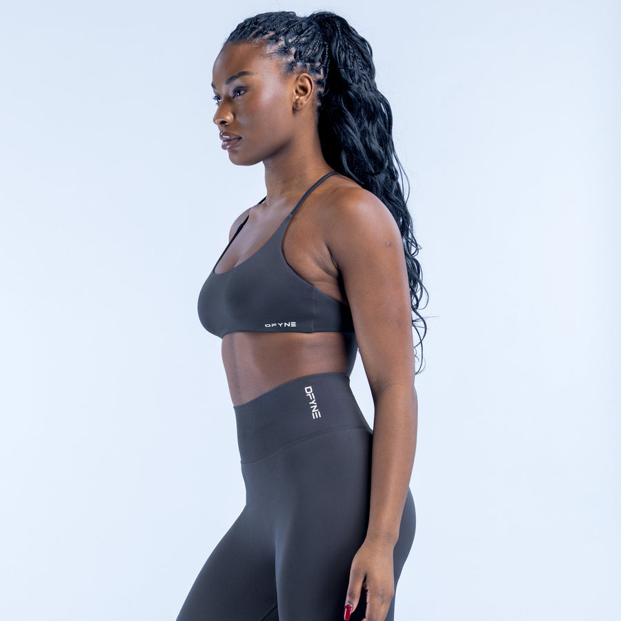 Brassière dos torsadé Dynamic Anthracite