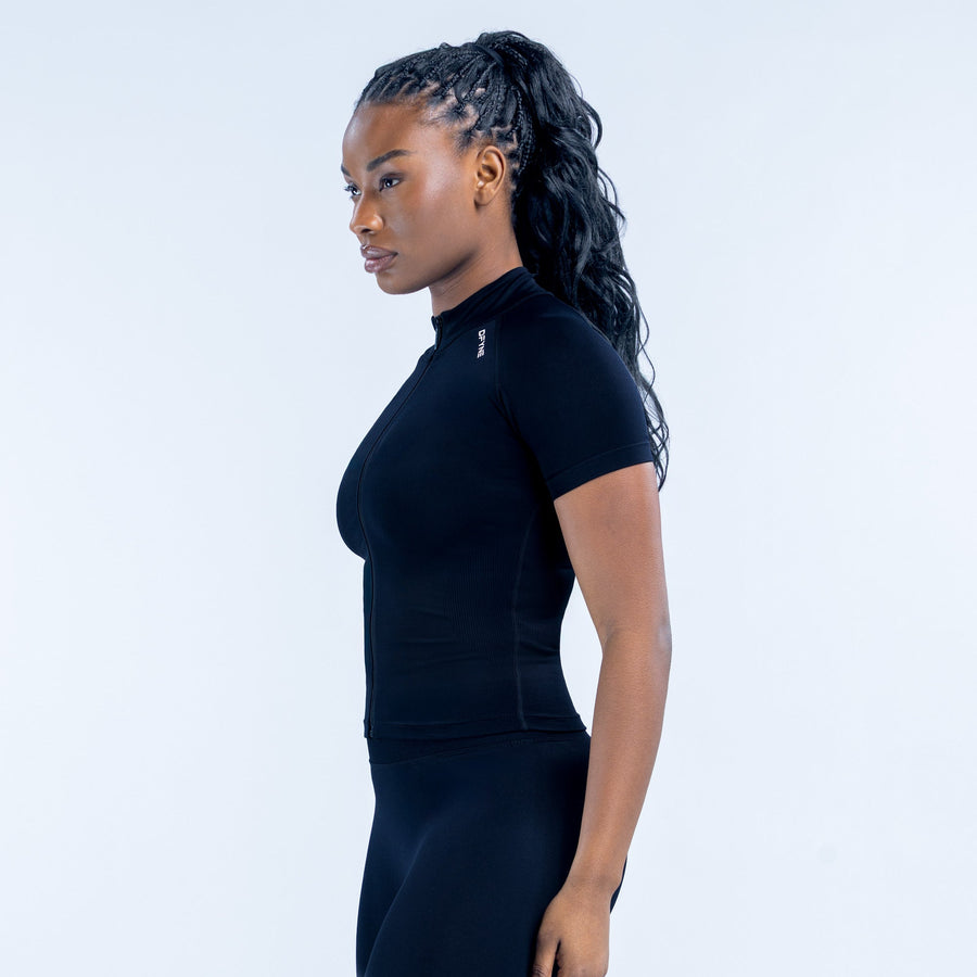 Veste zippée manches courtes Dynamic Noir minuit