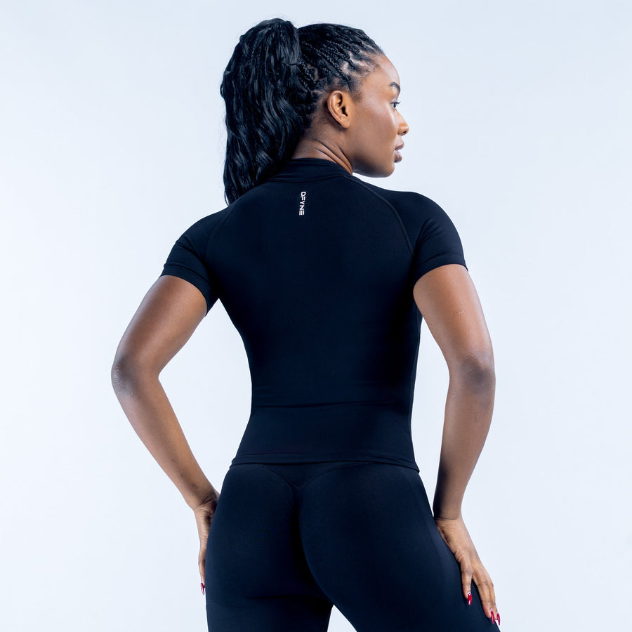 Veste zippée manches courtes Dynamic Noir minuit