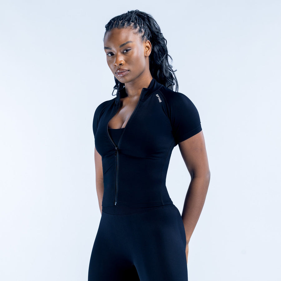 Veste zippée manches courtes Dynamic Noir minuit