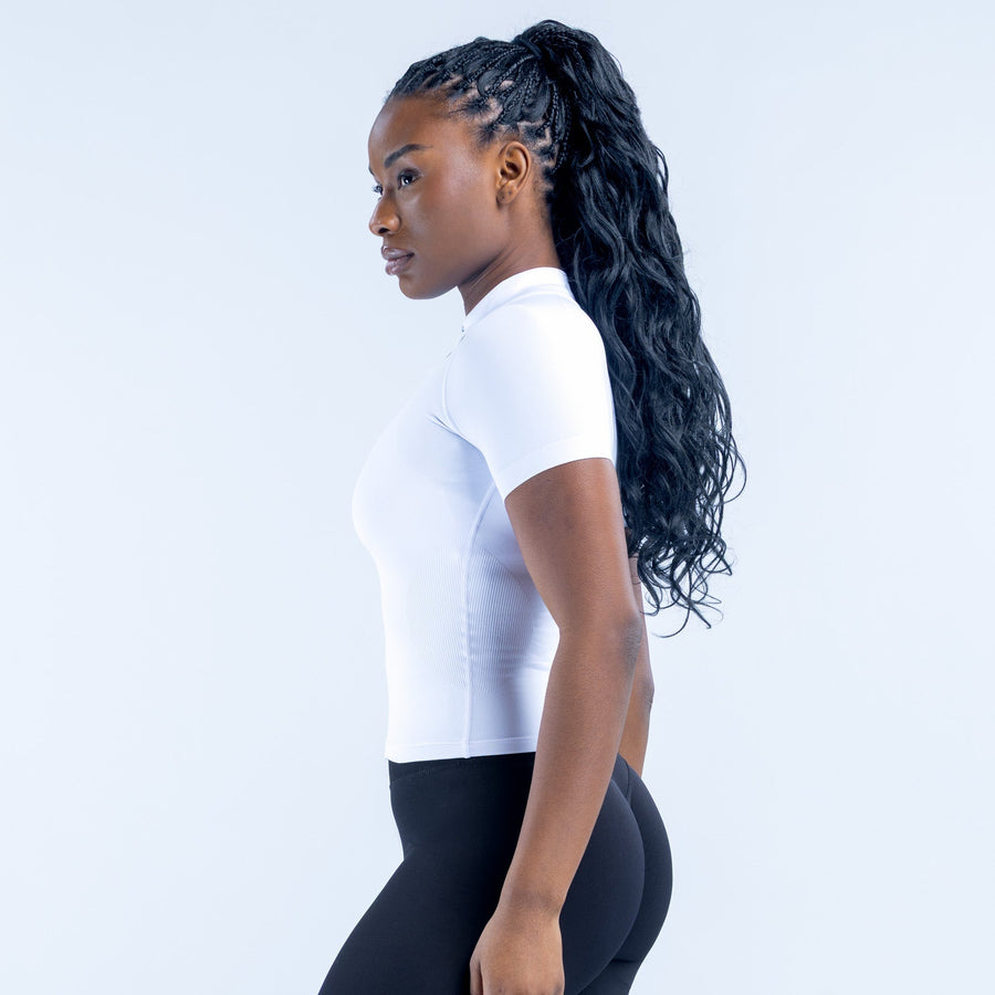 Veste zippée manches courtes Dynamic Blanc optique