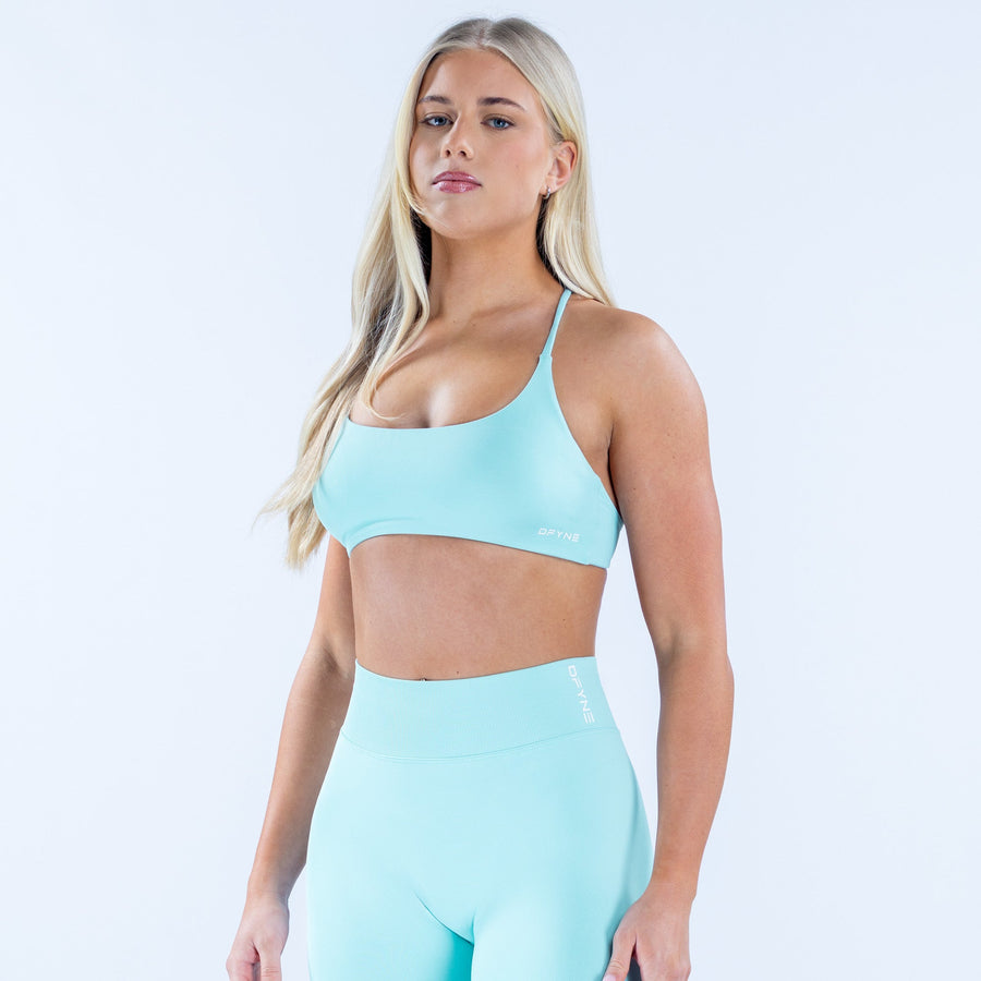 Brassière dos torsadé Dynamic Brume océane