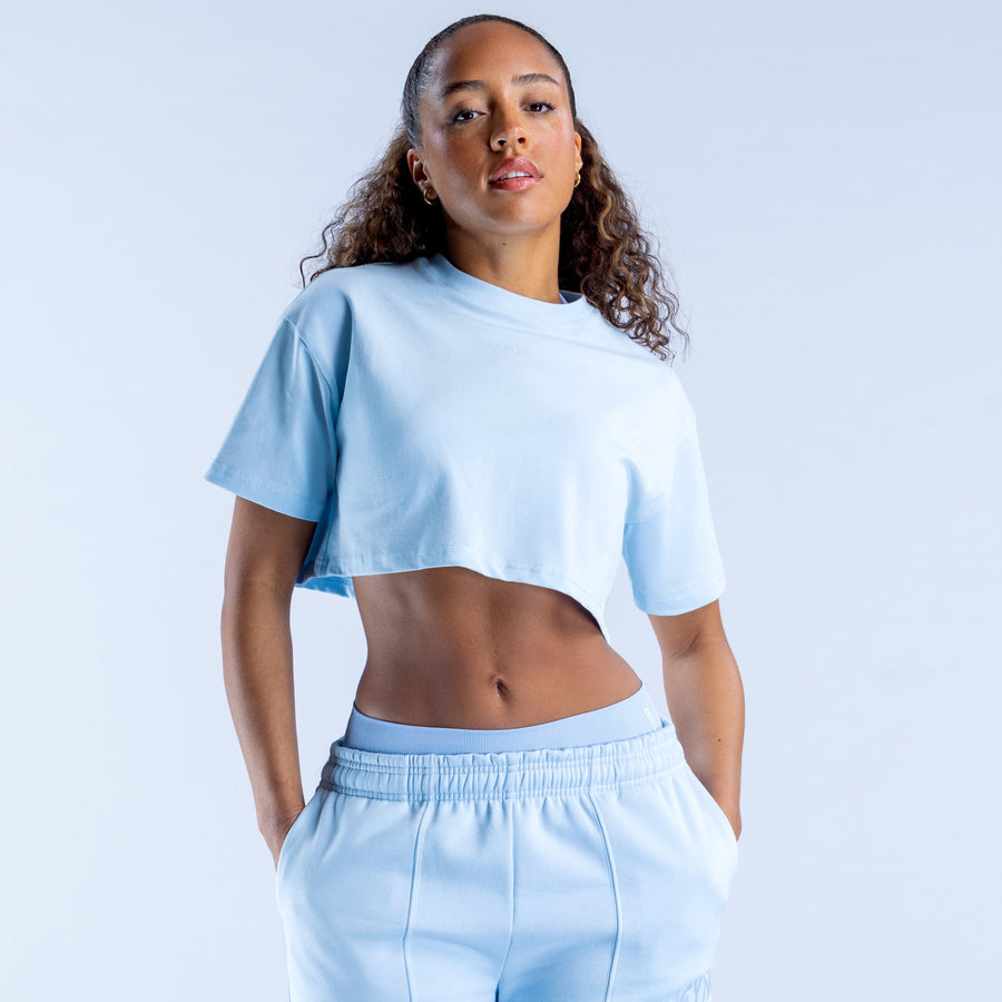 T-shirt court Revive Bleu craie