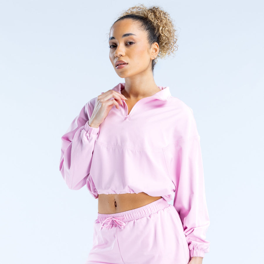 Veste courte zippée Origin Rose pâle