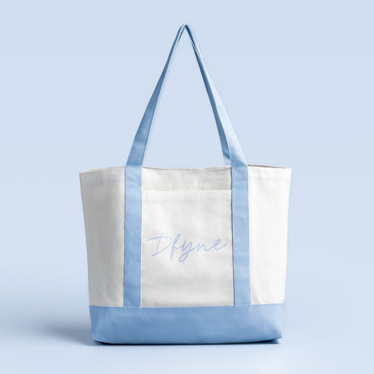 Tote bag Bleu glace