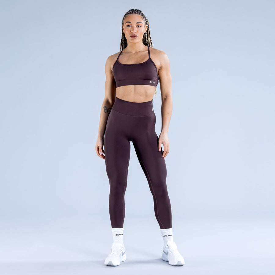 Brassière dos ouvert Dynamic Brun chocolat