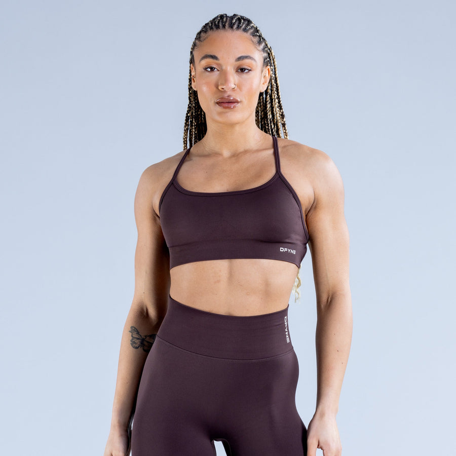 Brassière dos ouvert Dynamic Brun chocolat