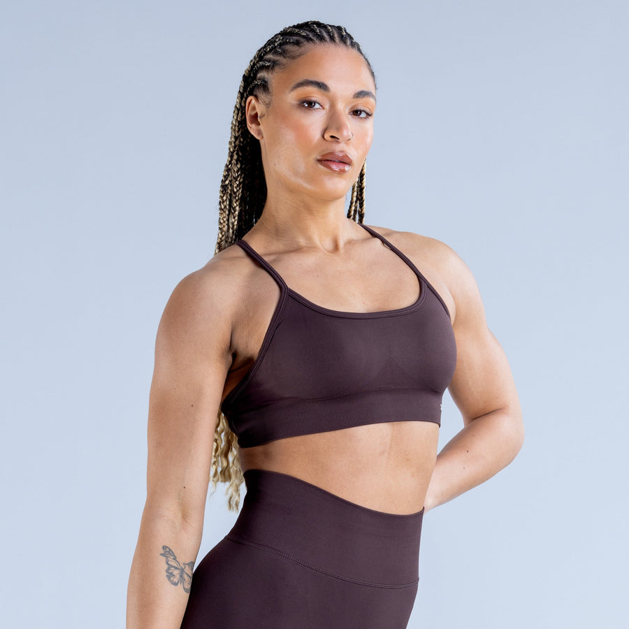 Brassière dos ouvert Dynamic Brun chocolat