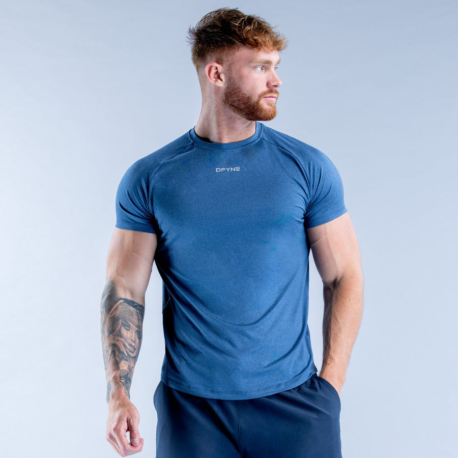 T-shirt d'entraînement Stealth Bleu nuit chiné
