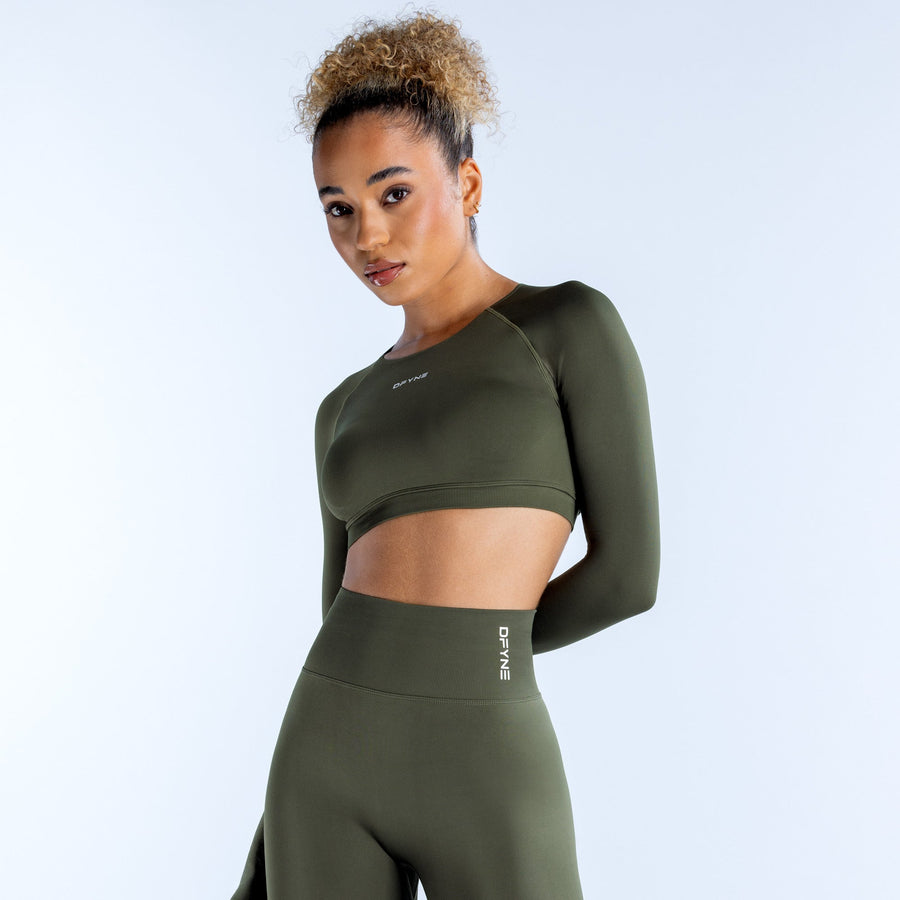 Top court manches longues Dynamic Olive