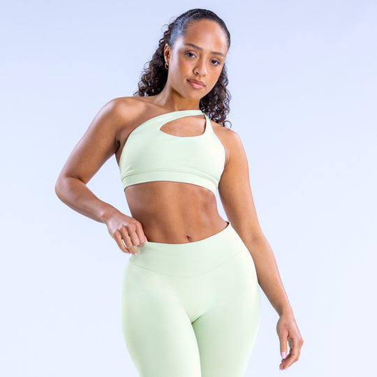 Brassière asymétrique Impact Vert palme