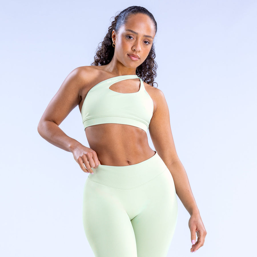 Brassière asymétrique Impact Vert palme