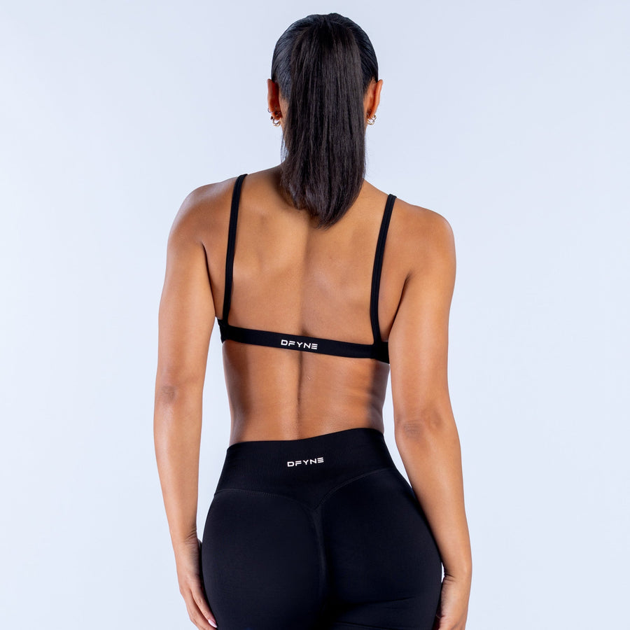 Brassière col échancré Impact Noir minuit