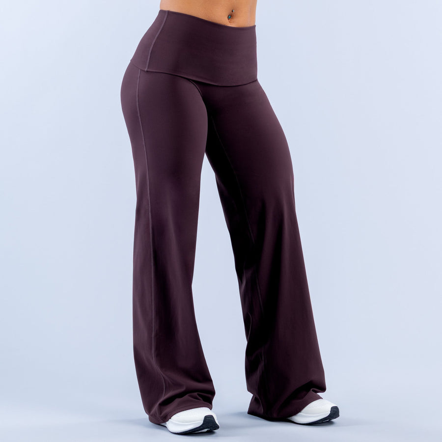 Pantalon large à ceinture rabattue Origin Expresso