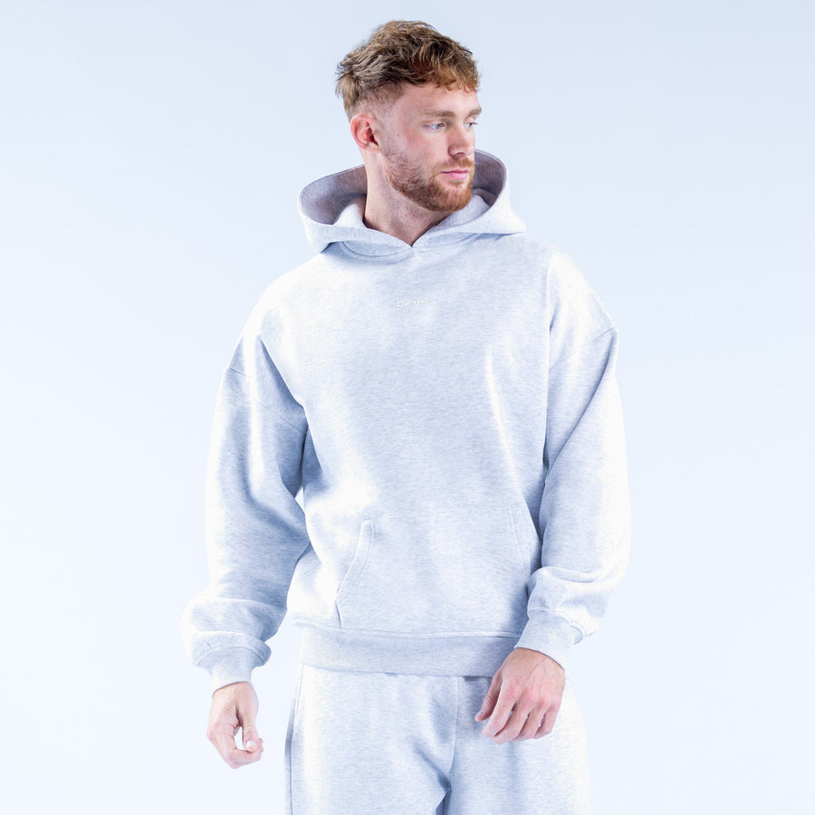 Sweat à capuche imprimé Recharge Gris chiné
