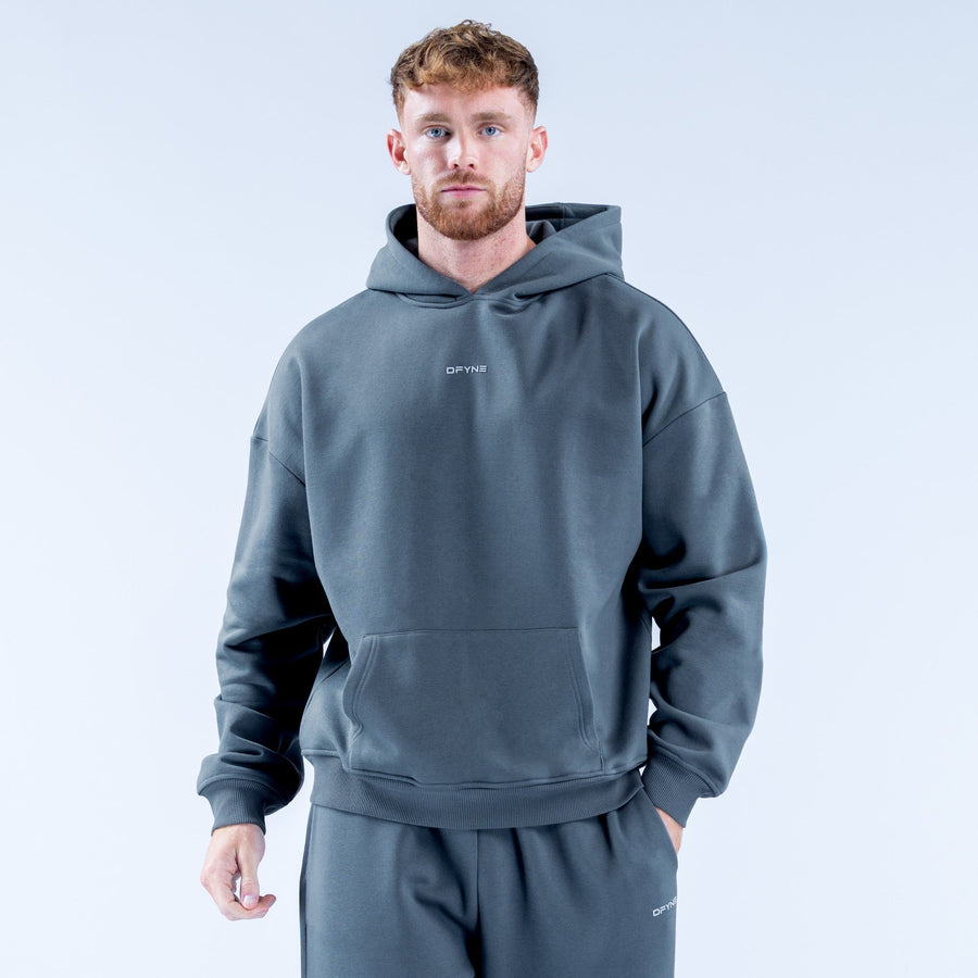 Sweat à capuche imprimé Recharge Gris ardoise