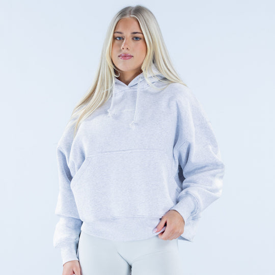 Sweat à capuche Signature Gris chiné