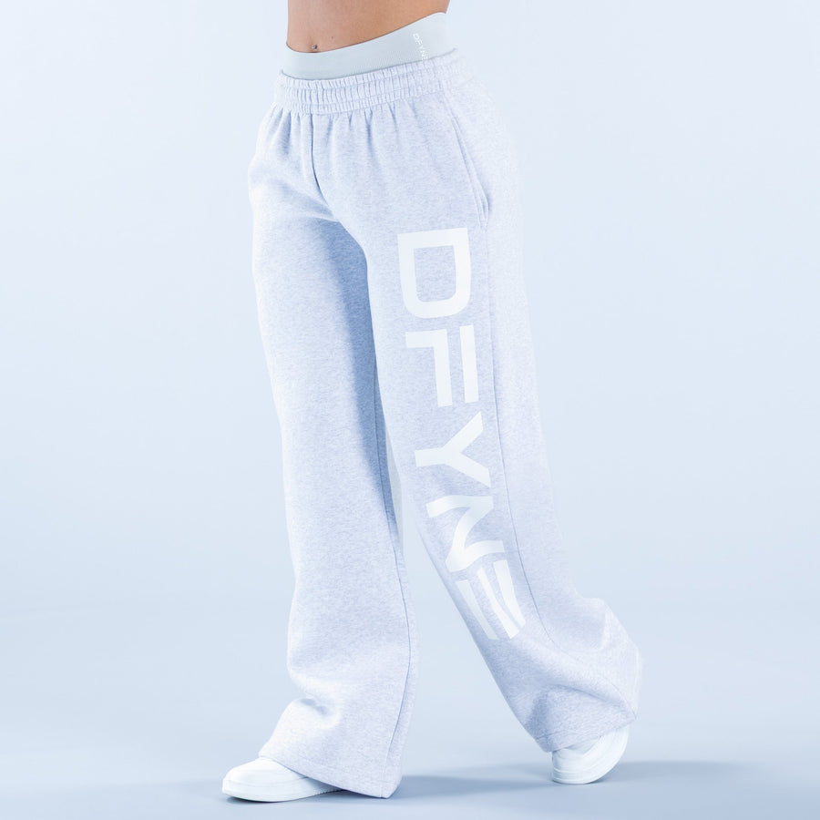 Jogging large Signature Gris chiné