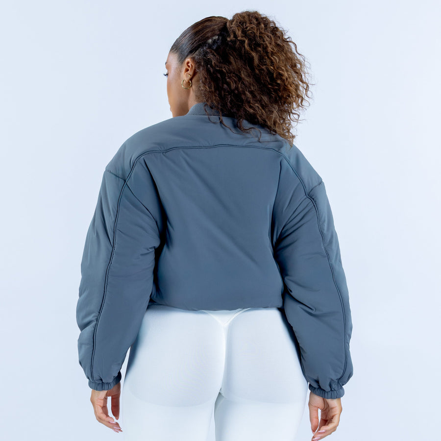 Bomber réversible Revive Gris ardoise / Bleu glace