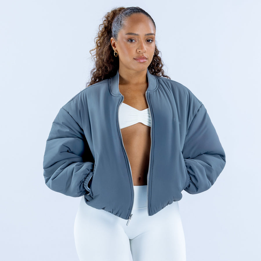 Bomber réversible Revive Gris ardoise / Bleu glace