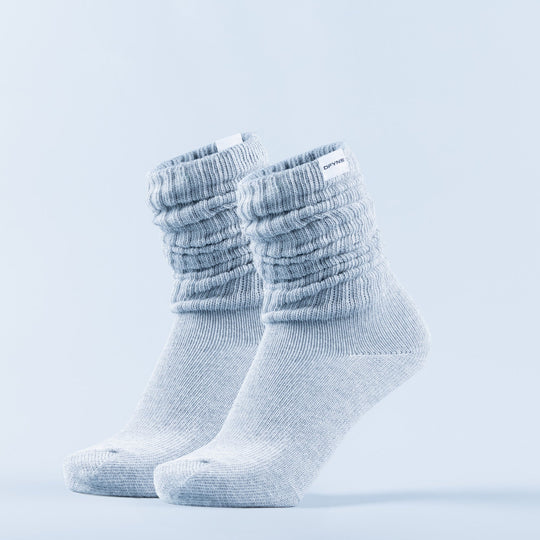 Chaussettes froncées Gris chiné