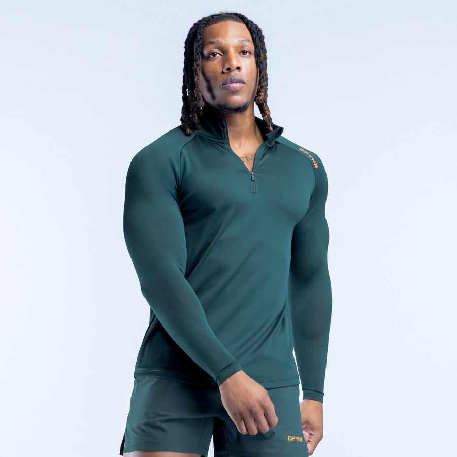Haut quart de zip Unbound Vert ardoise