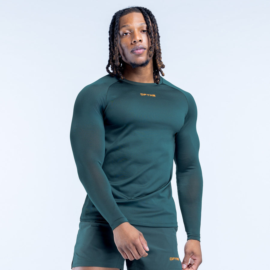T-shirt d'entraînement manches longues Unbound Vert ardoise