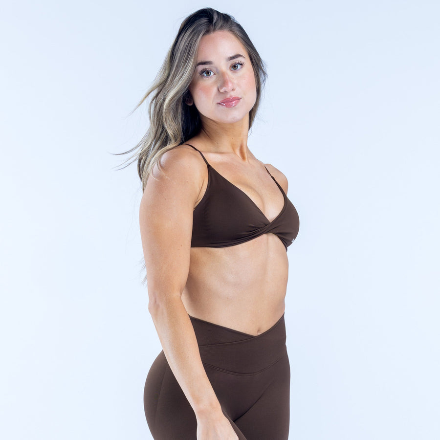 Brassière torsadée devant Vision Ombre brûlée