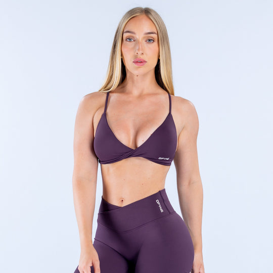 Brassière torsadée devant Vision Figue
